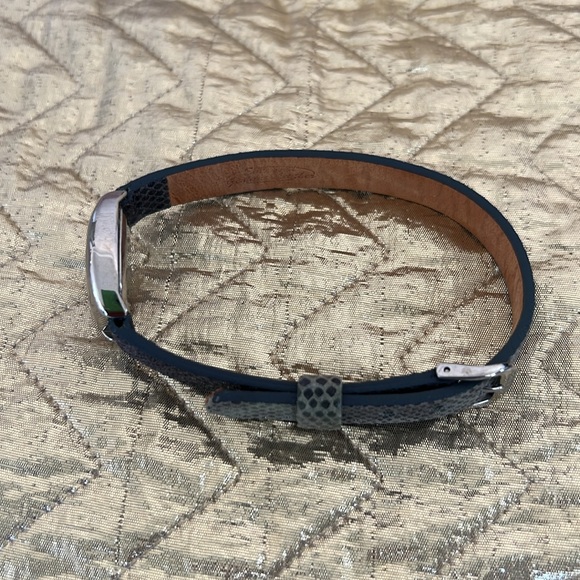 Vintage Fossil genuine leather dainty watch large wrist - Picture 9 of 13